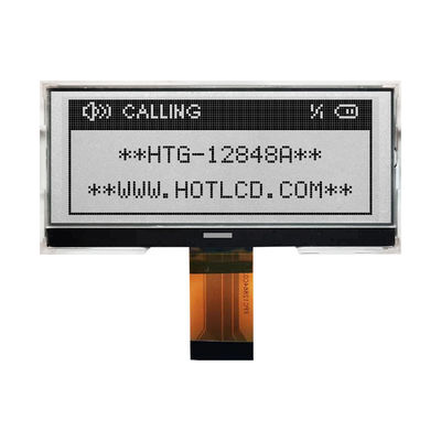 128X48 ग्राफ़िक कॉग LCD | सफ़ेद बैकलाइट/HTG12848A के साथ STN ग्रे डिस्प्ले