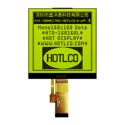 साइड व्हाइट बैकलाइट HTG160160L के साथ 160X160 स्क्वायर सीओजी एलसीडी मॉड्यूल एफएसटीएन डिस्प्ले