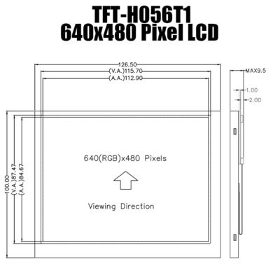 औद्योगिक नियंत्रण के लिए 5.6 इंच कैपेसिटिव टच स्क्रीन 640X480 IPS MIPI TFT LCD पैनल
