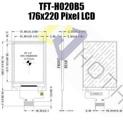 2 इंच IPS 176x220 TFT LCD डिस्प्ले मॉड्यूल/128x160 पिक्सेल LCD/TFT-H020B5QCTST2N20
