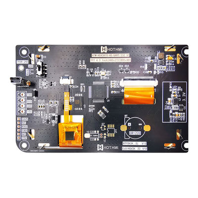एलसीडी नियंत्रक बोर्ड के साथ 4.3 इंच यूएआरटी कैपेसिटिव टच स्क्रीन टीएफटी एलसीडी 800x480 डिस्प्ले