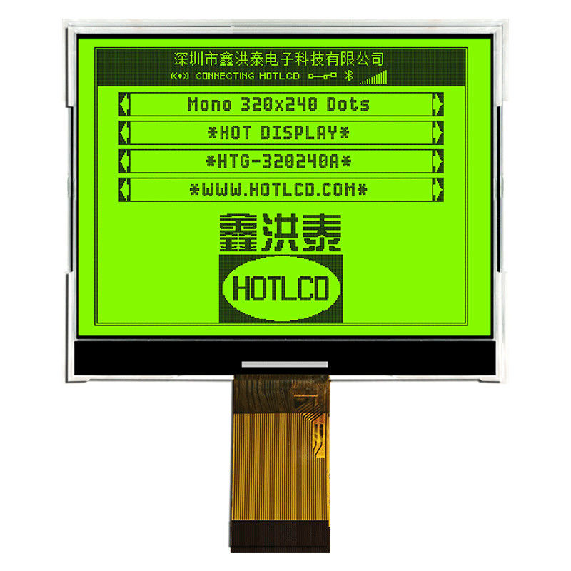 SPI ग्राफ़िक COG LCD मॉड्यूल 320x240 ST75320 FSTN डिस्प्ले पॉजिटिव ट्रांसफ़्लेक्टिव HTG320240A